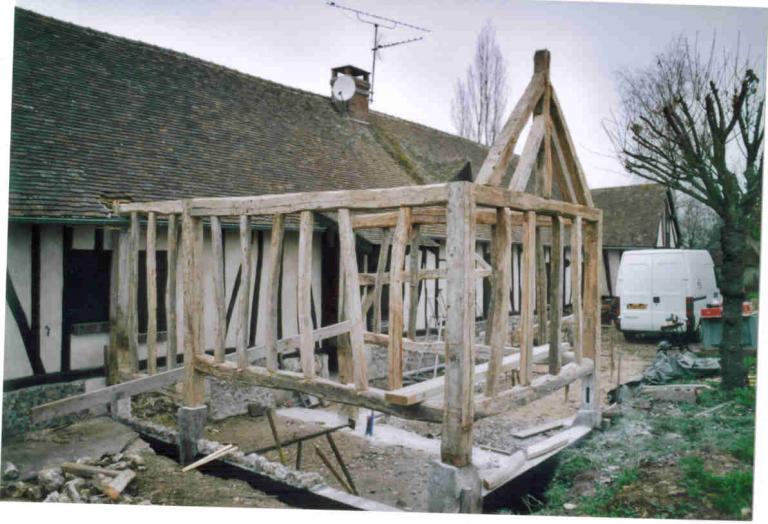 Construction d'une extention en vieux bois