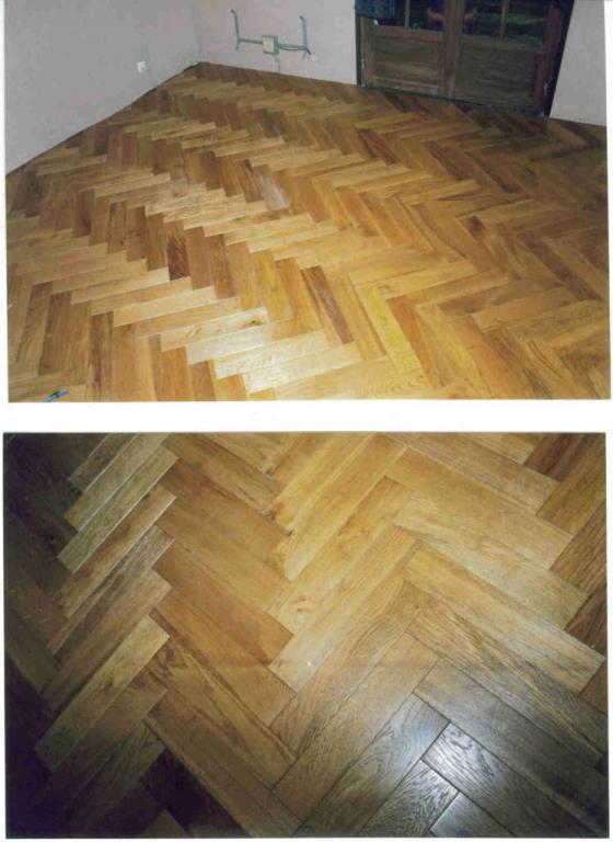 Parquet chêne pose bâton rompu